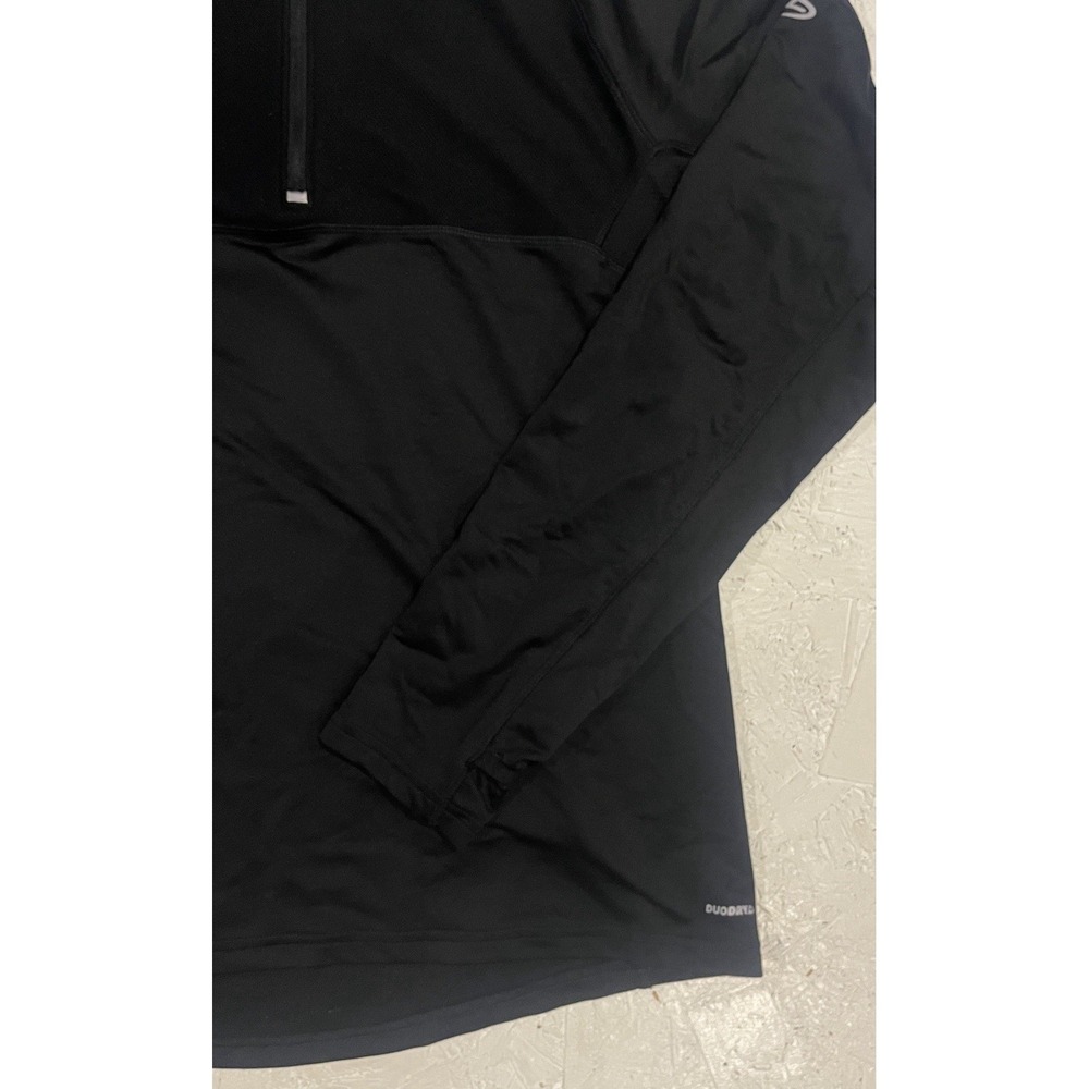 Champion Shirt Mens M Duo Dry‎ Black Quarter Zip Long Sleeve Athletic - Picture 2 of 9
